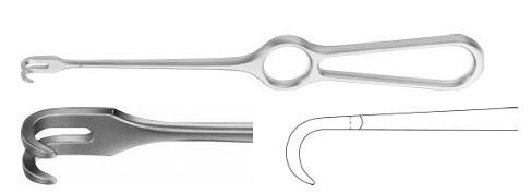 ФОЛЬКМАН РЕТРАКТОР 2-ЗУБ. НАПІВГОСТР. 8.5X8MM 220MM